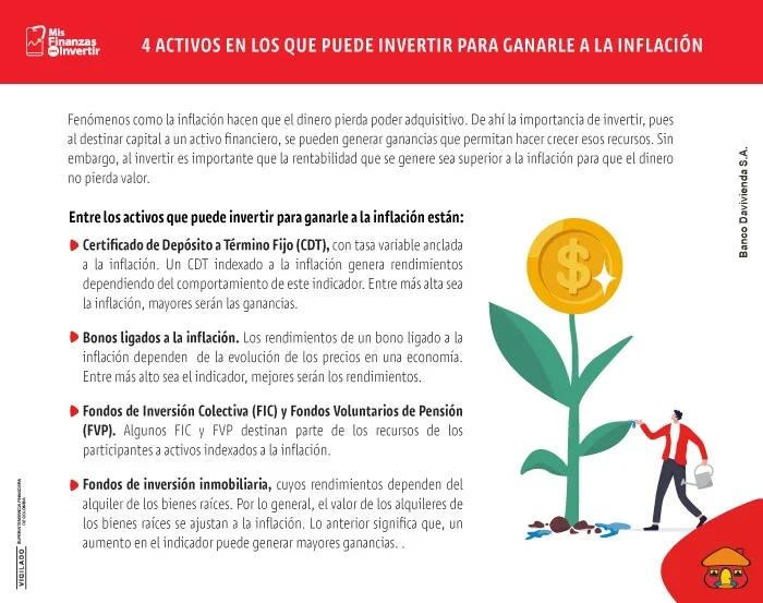 Invierta y gánele a la inflación. 