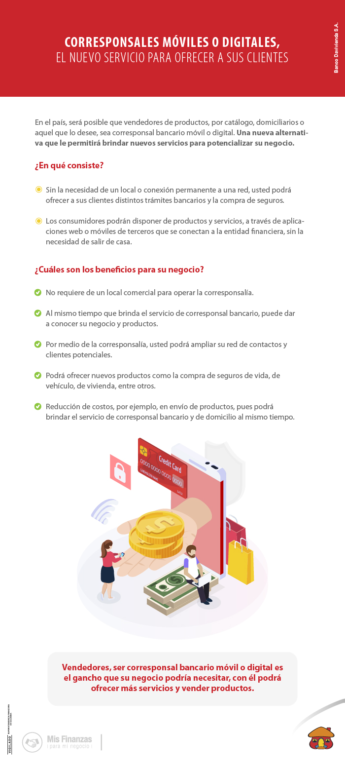 Corresponsales móviles, el nuevo servicio para ofrecer a sus clientes